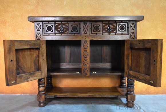 mediterranean carved console