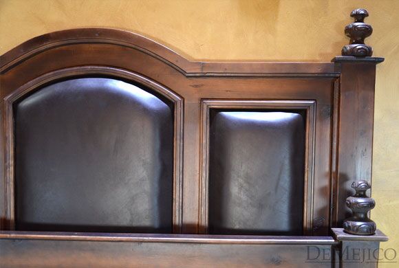leather panel bed
