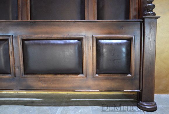 leather panel bed