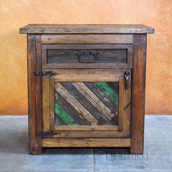 old wood nightstand, southwest nightstand