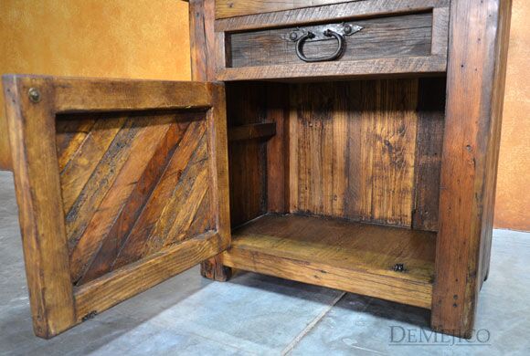 old wood nightstand, southwest nightstand
