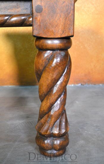 Indonesia End Table, Spanish Carved End Table