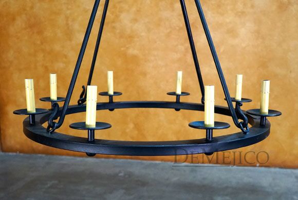 Rustic Round Chandelier, Spanish Chandelier