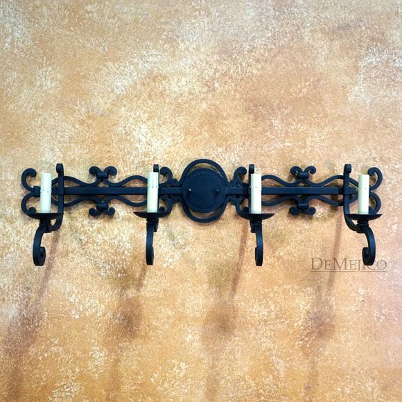 Scrolled Bathroom Sconce, Scrolled Wall Sconce, Spanish Styl