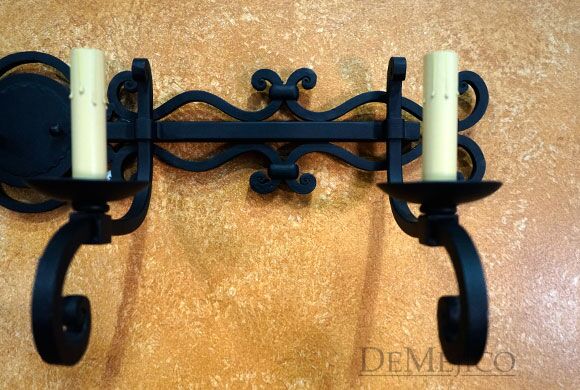 Scrolled Bathroom Sconce, Scrolled Wall Sconce, Spanish Styl