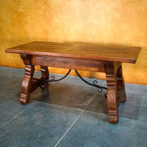 Mesquite Escritorio Yugos, Spanish Desk, Hand Carved Desk