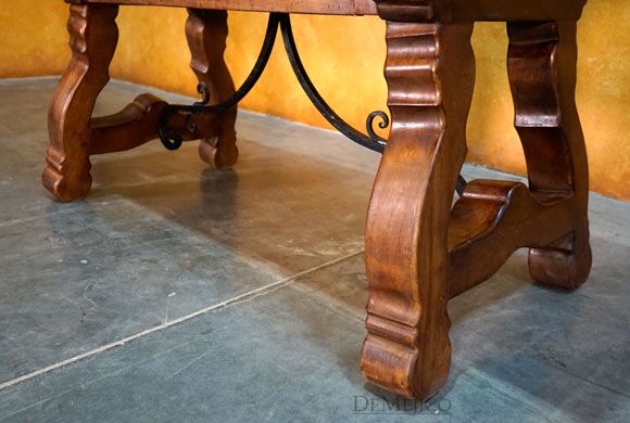 Mesquite Escritorio Yugos, Spanish Desk, Hand Carved Desk