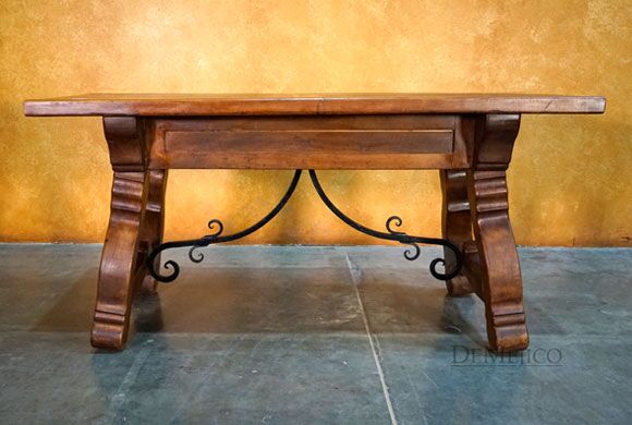 Mesquite Escritorio Yugos, Spanish Desk, Hand Carved Desk