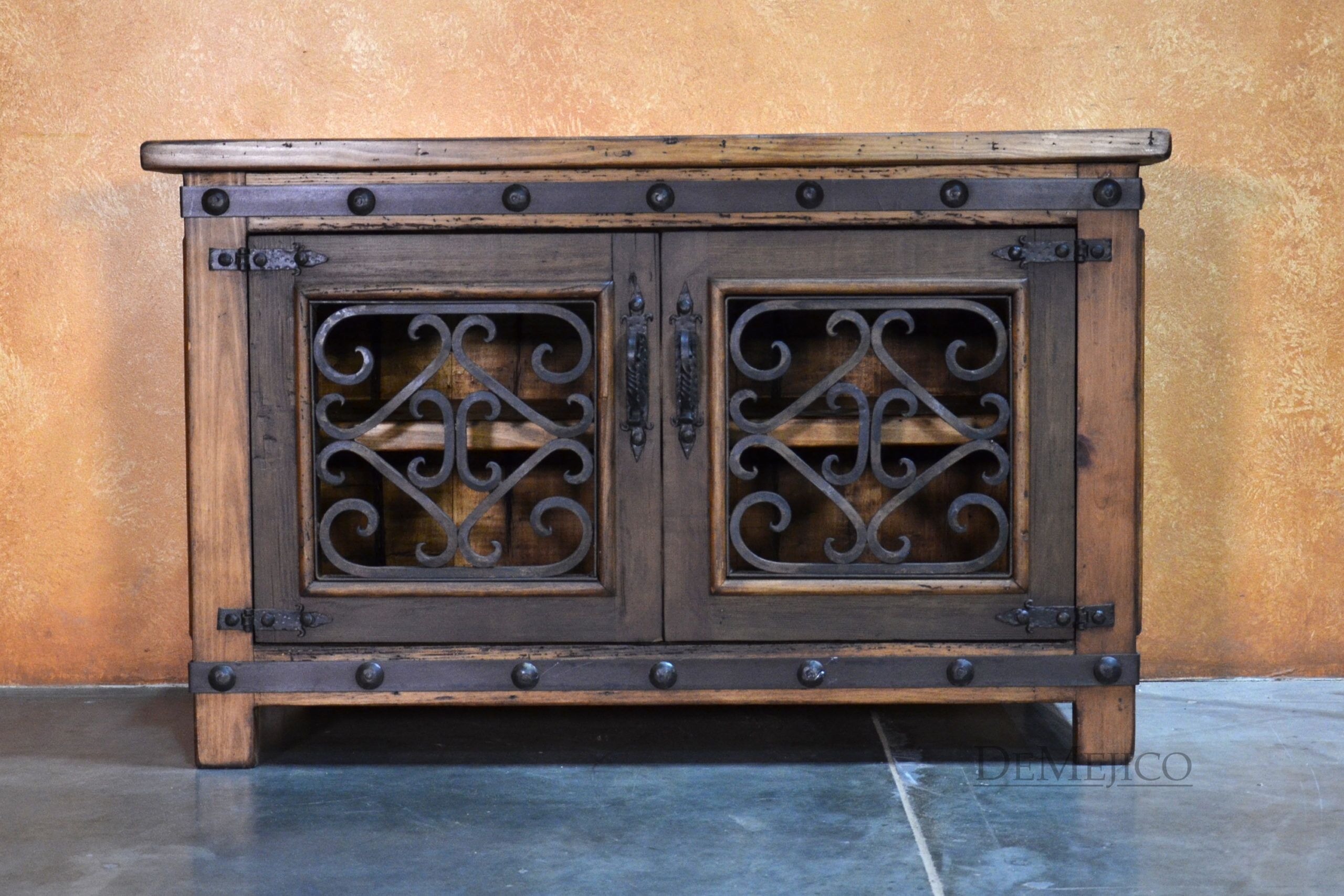 Small Espanola Spanish TV Stand, Spanish Style Living Room - Demejico