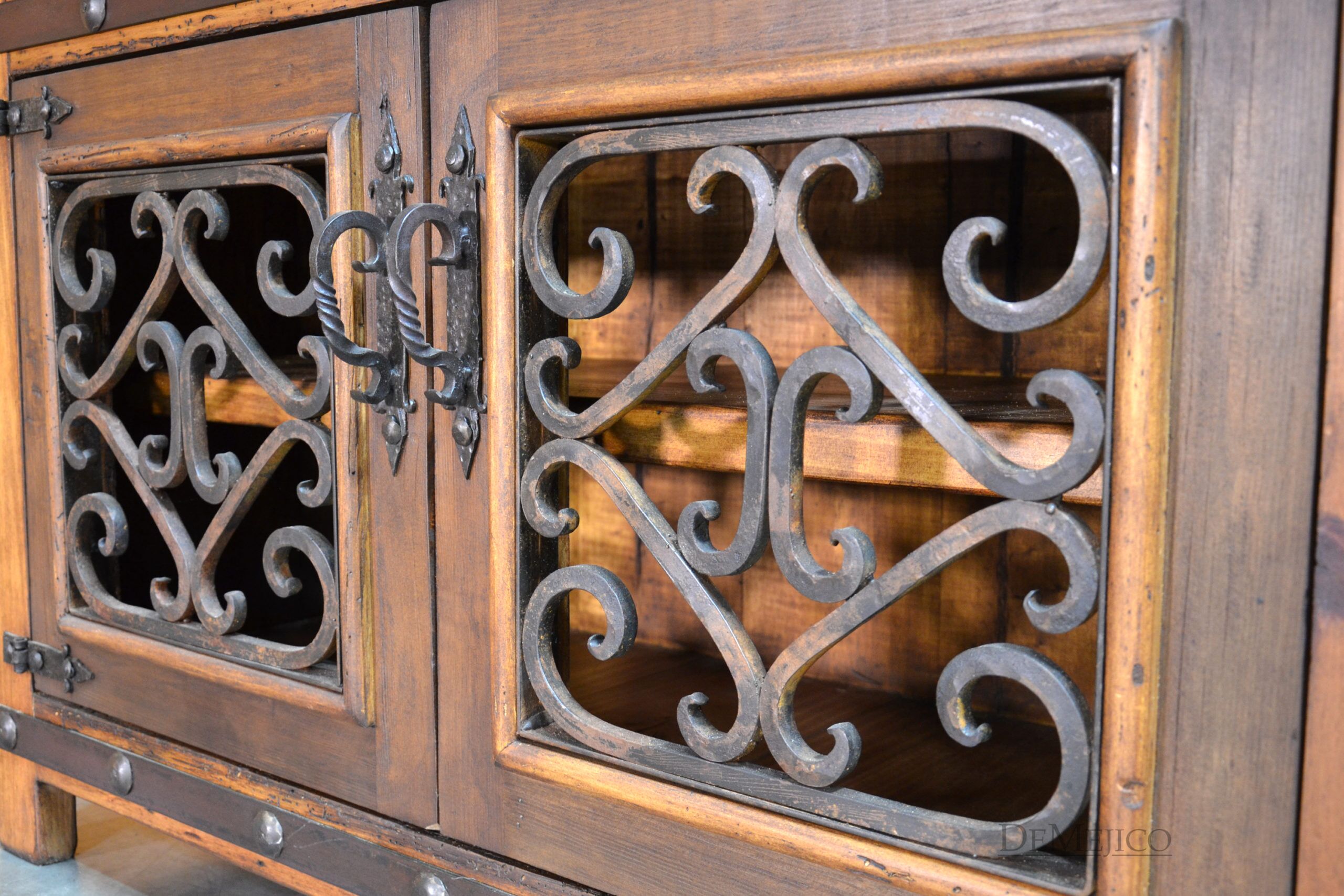 Small Espanola Spanish TV Stand, Spanish Style Living Room - Demejico