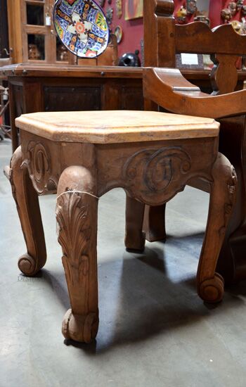 travertine end table