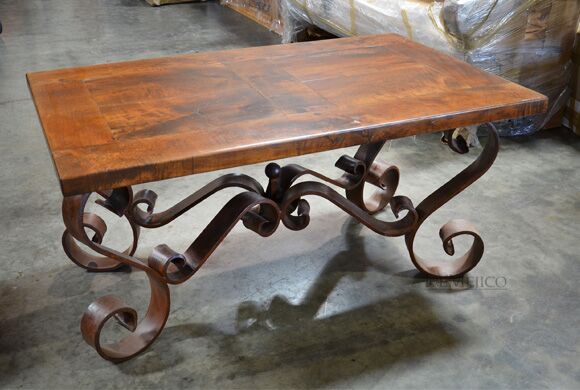 wrought iron coffee table base