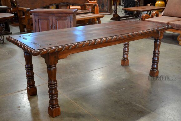 twisted carved console table