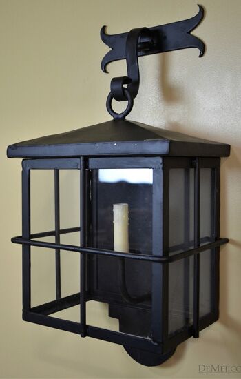 square lantern wall mount
