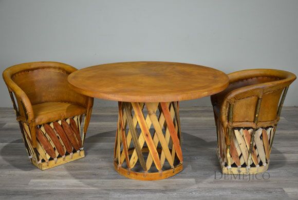 Spanish Equipal Chairs, Spanish Style Dining, Mexican Table