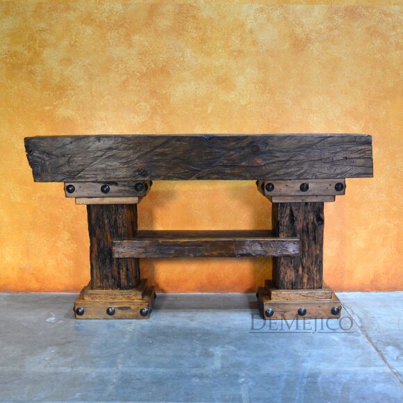 rustic wood console table
