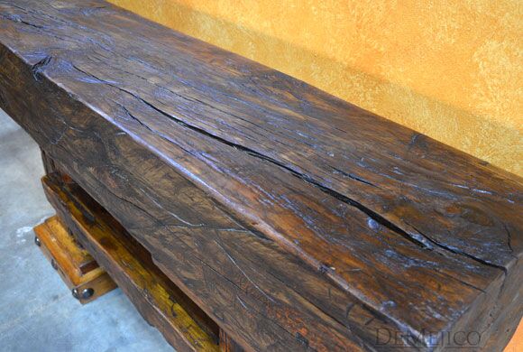 rustic wood console table