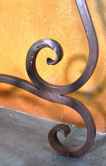 Iron Base Console Table, Consola Porfirio, Spanish Console Table