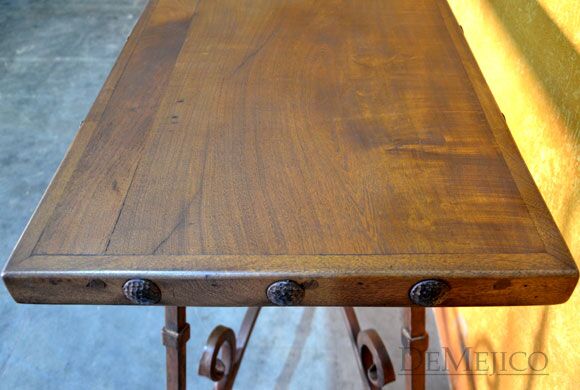 Iron Base Console Table, Consola Porfirio, Spanish Console Table
