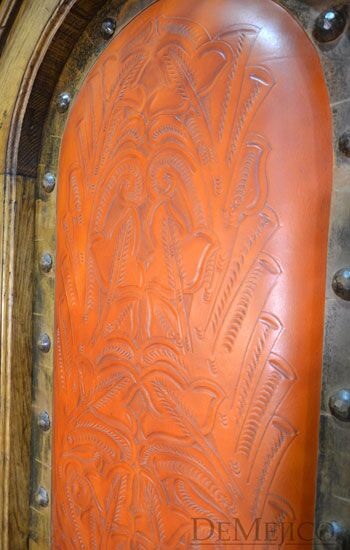 Chapital Cincel Bed, Tooled Leather Bed, Southwest Style Bed