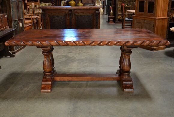 spanish rope carved table