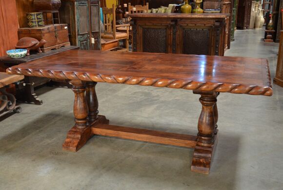 spanish rope carved table