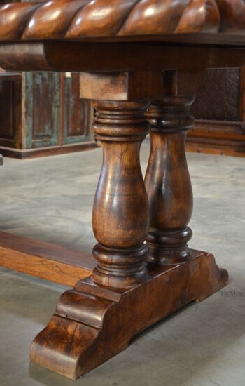 spanish rope carved table