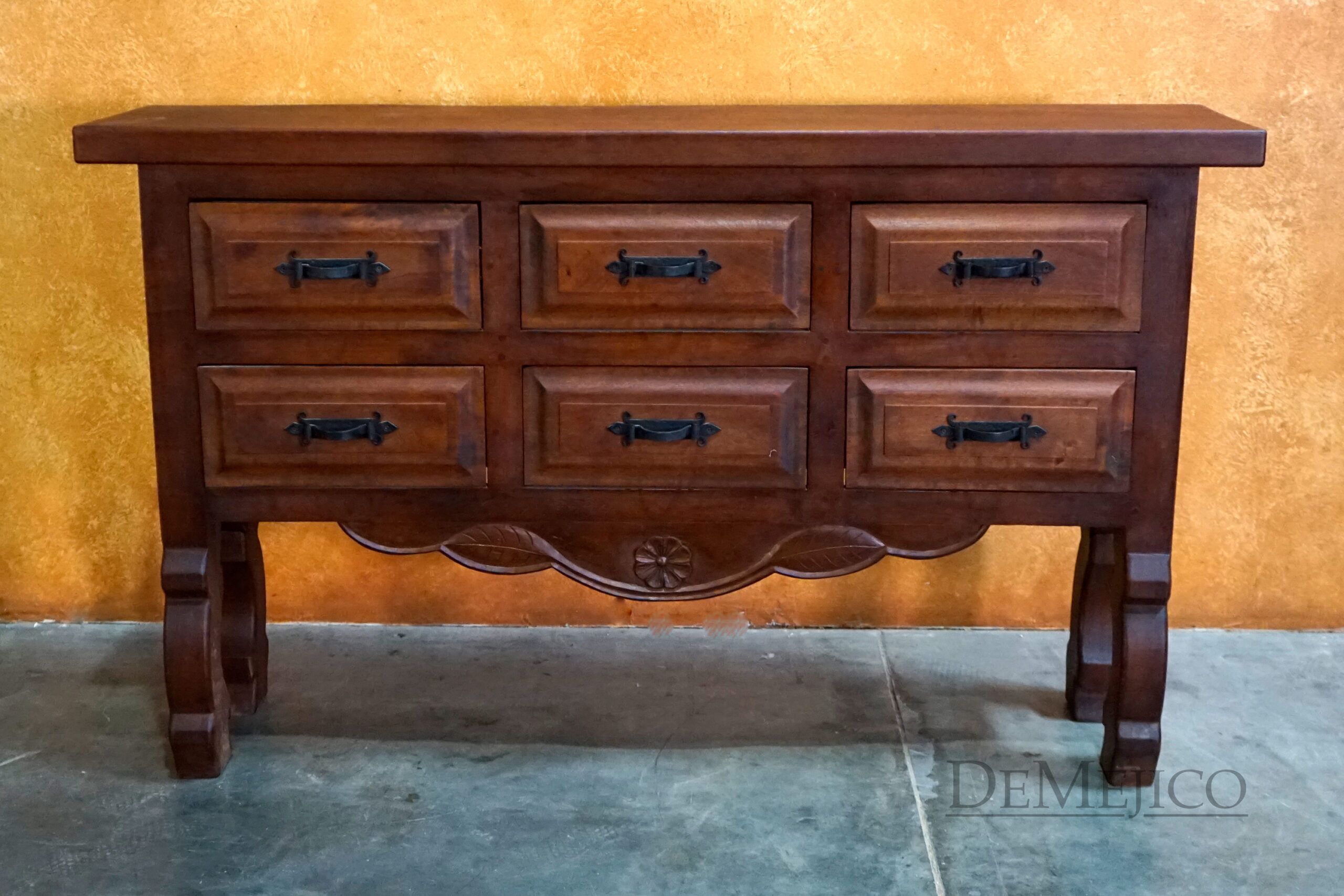 Yugos Dresser, Small Spanish Dresser, Curved Leg Dresser - Demejico