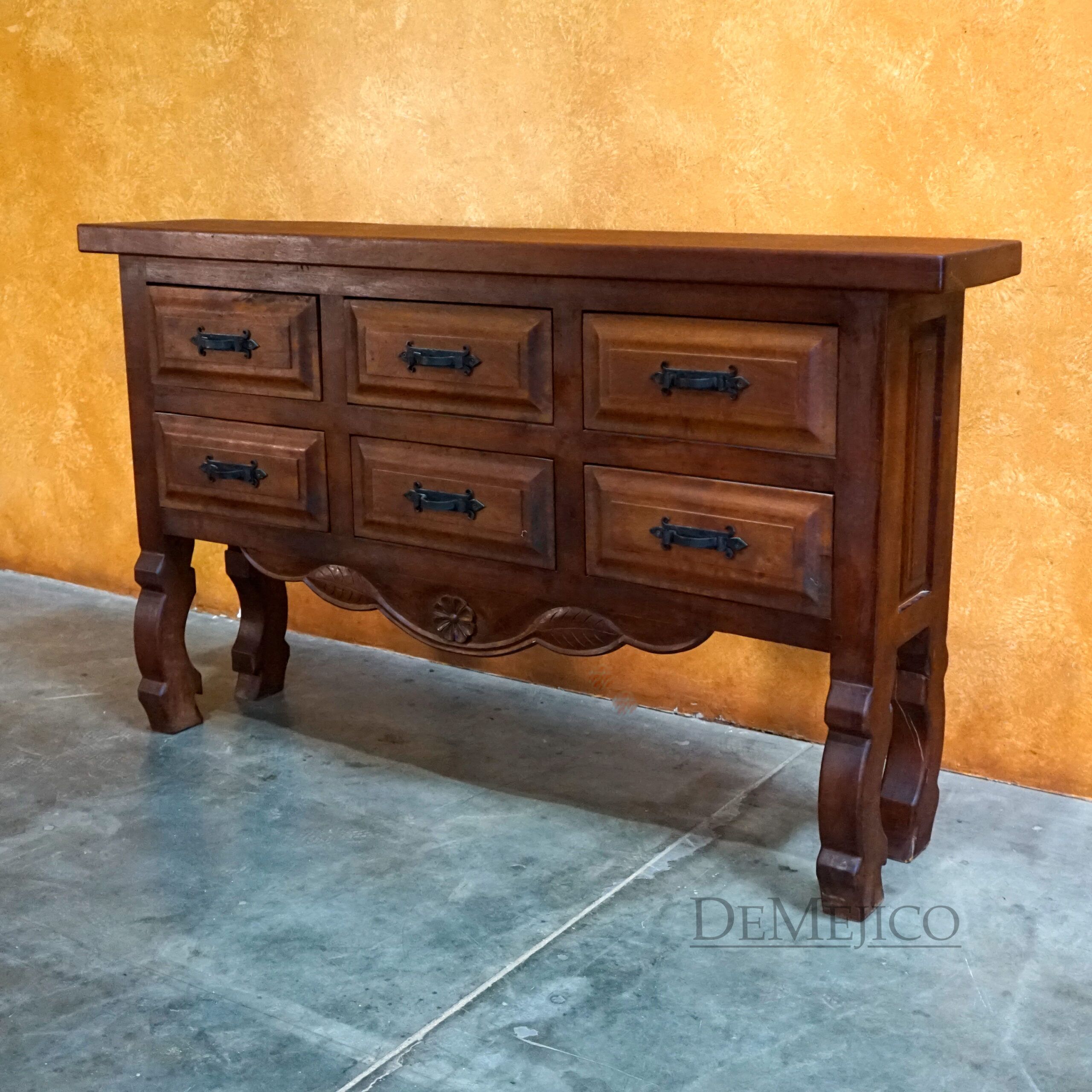Yugos Dresser, Small Spanish Dresser, Curved Leg Dresser - Demejico