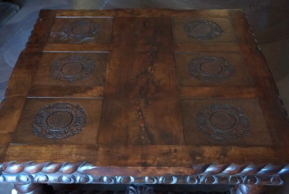 tooled leather coffee table