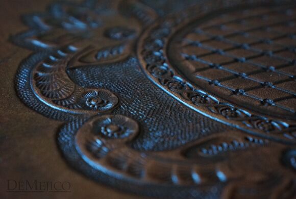 tooled leather coffee table