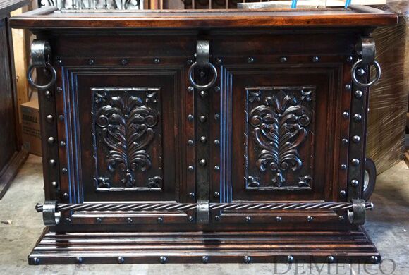 spanish hand carved bar