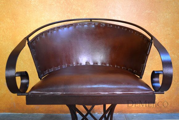 Iron Equipal Chair, Traditional Mexican Chair, Iron Swivel Chair, Iron Chair