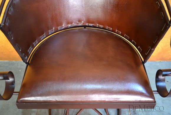 Iron Equipal Chair, Traditional Mexican Chair, Iron Swivel Chair, Iron Chair