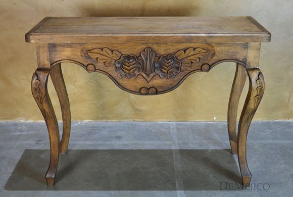 hand carved console table
