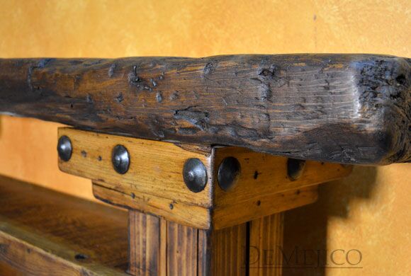 Consola Tronco Especial, Rustic Wood Console Table