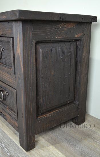 Old World Nightstand, Reclaimed Wood Nightstand