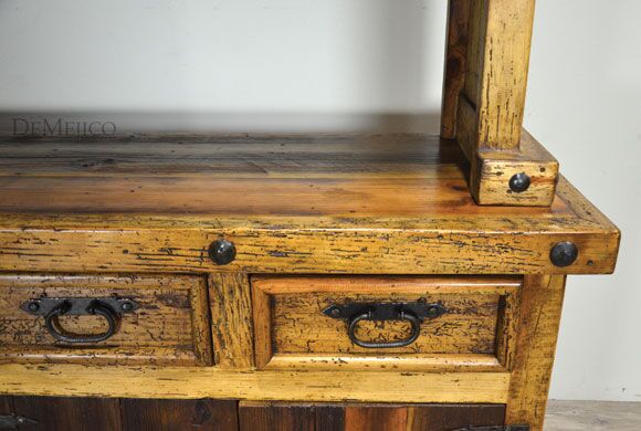 Western Hacienda Hutch, Western Hutch, Rustic Hutch