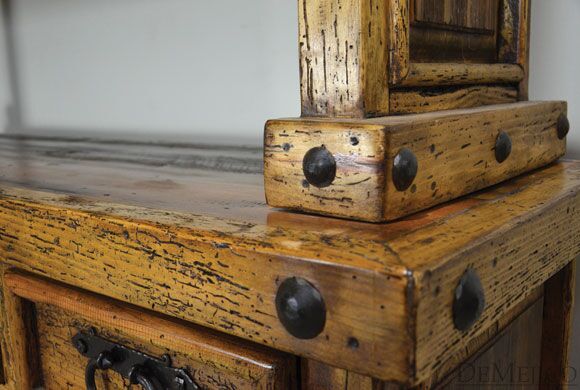 Western Hacienda Hutch, Western Hutch, Rustic Hutch