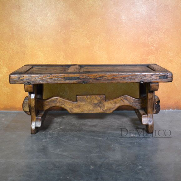 Small Yugos Coffee Table, Rustic Old Door Coffee Table