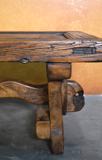 Small Yugos Coffee Table, Rustic Old Door Coffee Table