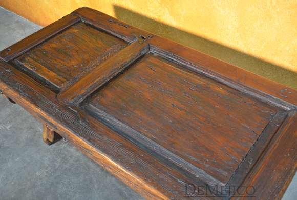 Small Yugos Coffee Table, Rustic Old Door Coffee Table