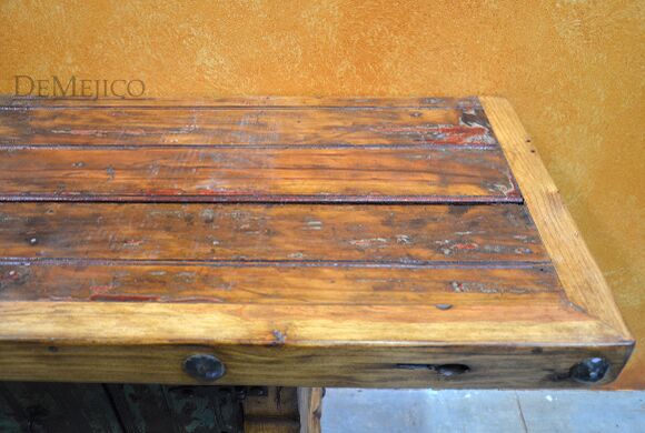 Old Door Console Table, Old Wood Console Table