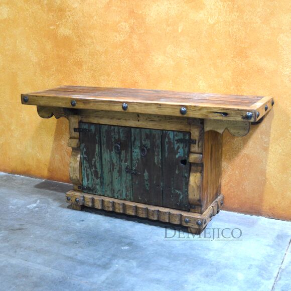 Old Door Console Table, Old Wood Console Table