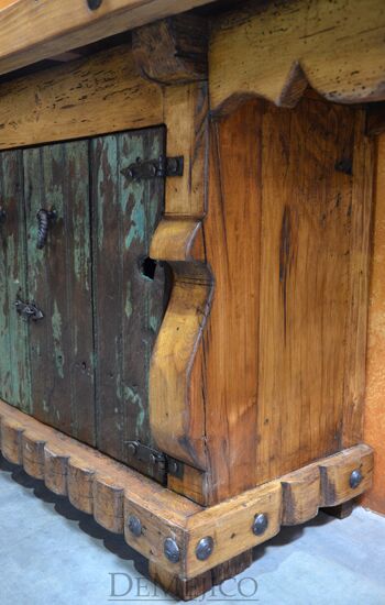 Old Door Console Table, Old Wood Console Table