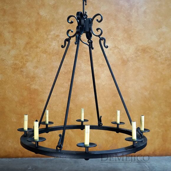 Rustic Round Chandelier, Spanish Chandelier