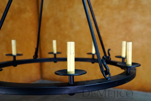 Rustic Round Chandelier, Spanish Chandelier