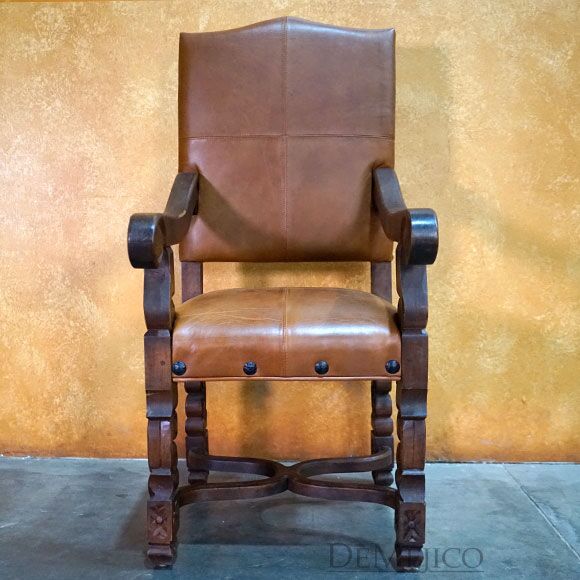 Silla Cristy w Arms - Spanish Chair, Hacienda Chair, Spanish Style Seating