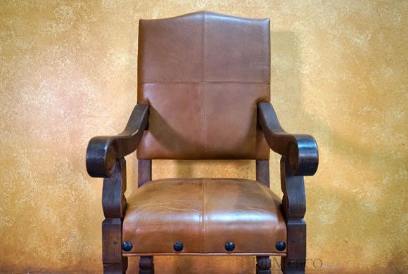 Silla Cristy w Arms - Spanish Chair, Hacienda Chair, Spanish Style Seating