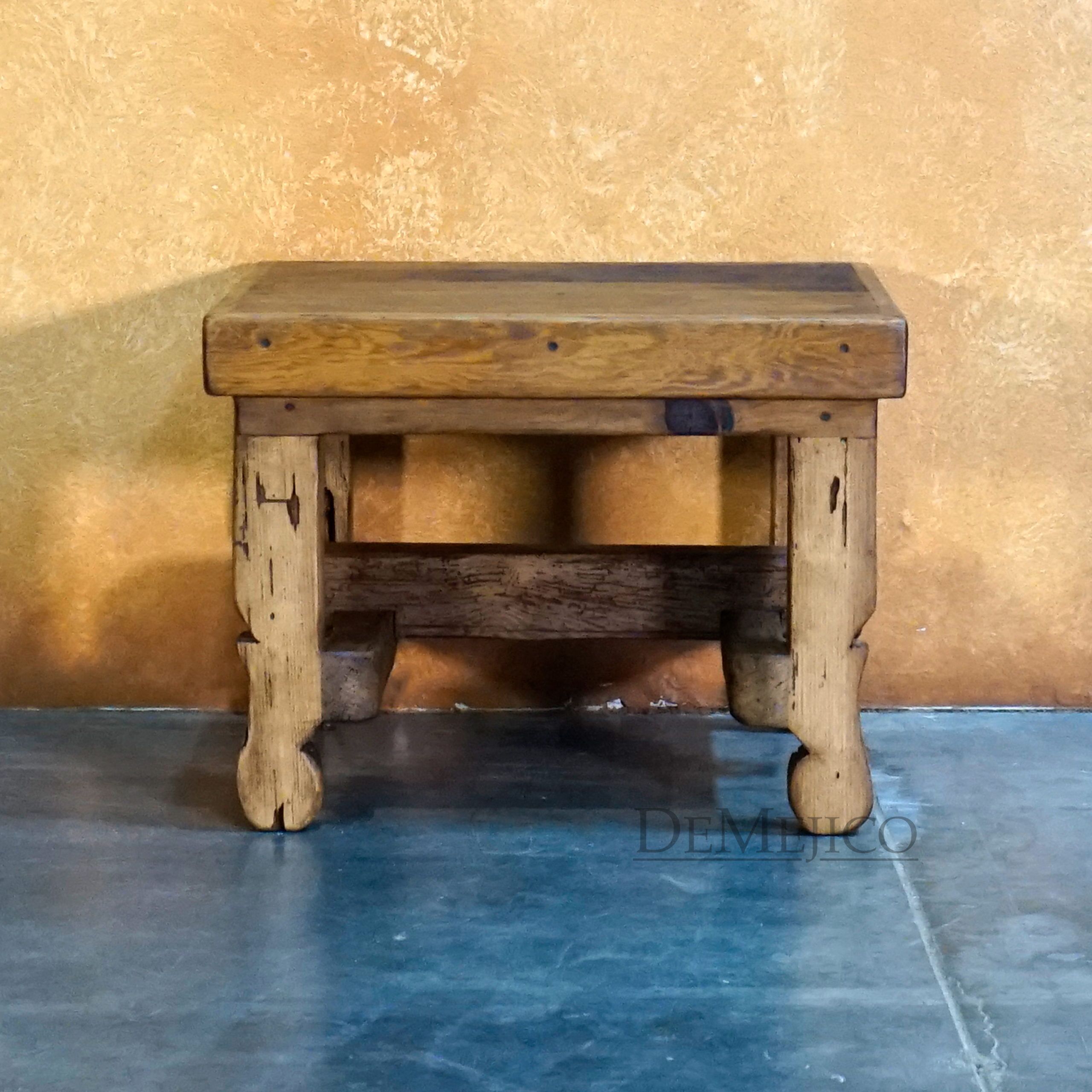 Rustica End Table, Reclaimed Wood End Table